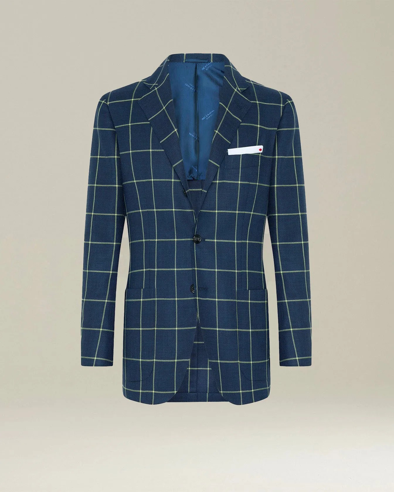 CHECKED CASHMERE BLEND BLAZER