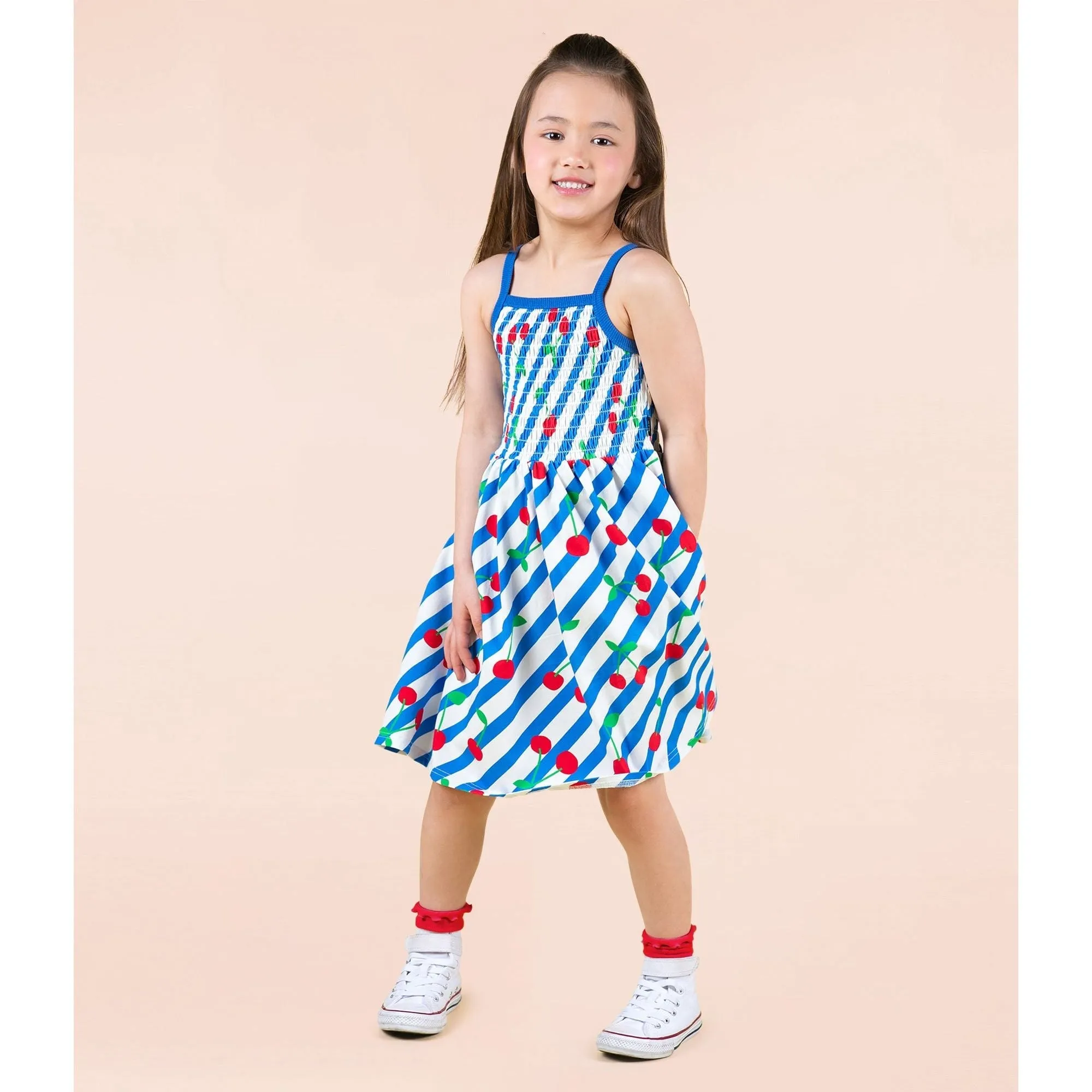 Cherry Stripes Sun Dress
