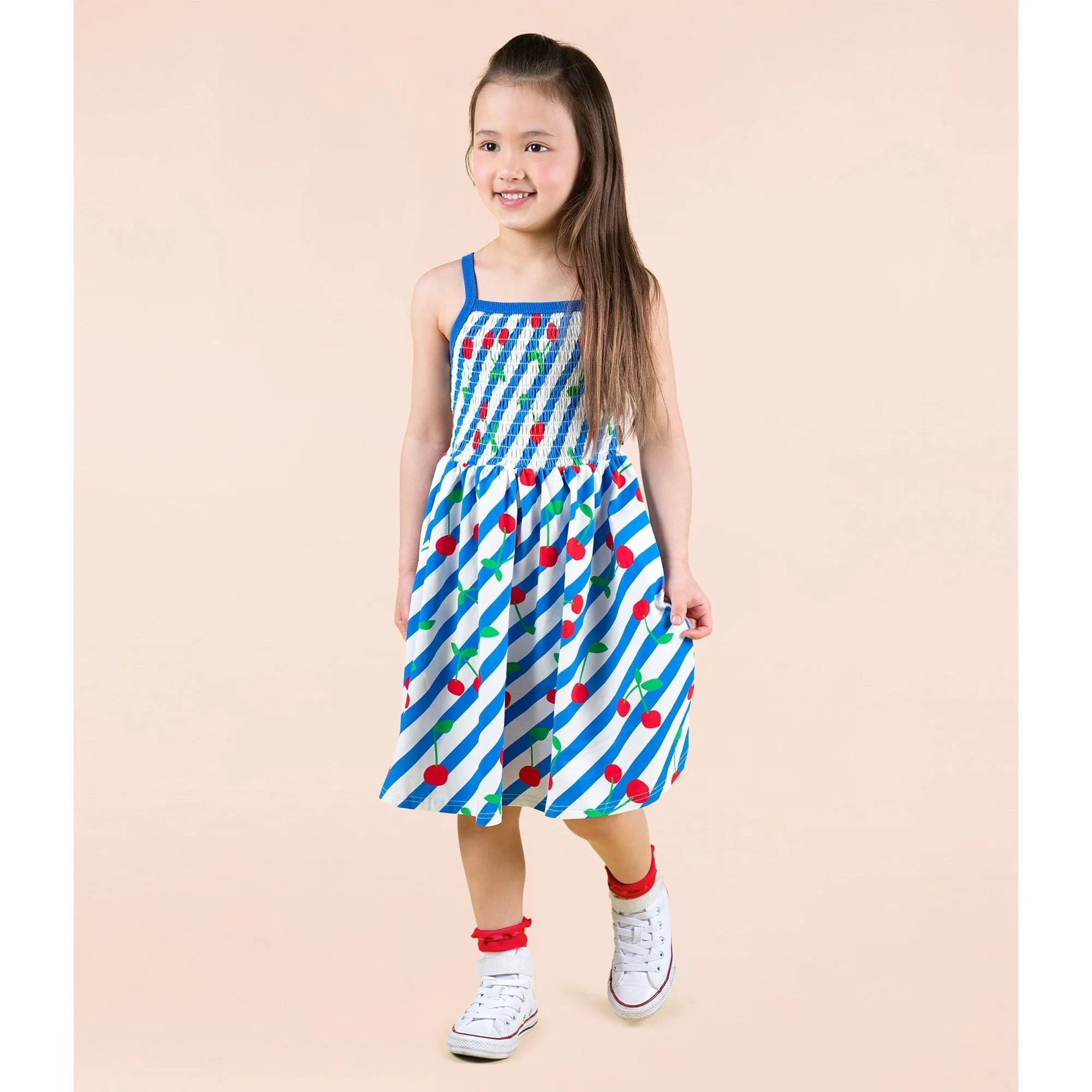 Cherry Stripes Sun Dress