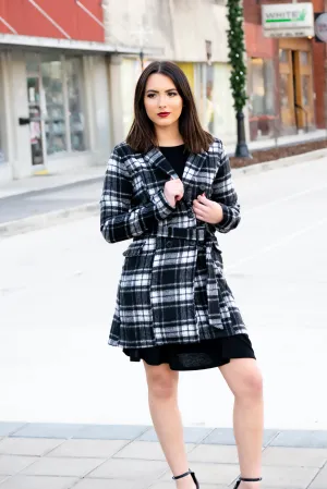City Girl Black Plaid Jacket