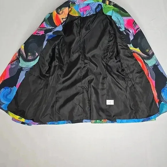 Claire Desjardins Designer Blazer Jacket Abstract Colorful Art to Wear Design SP