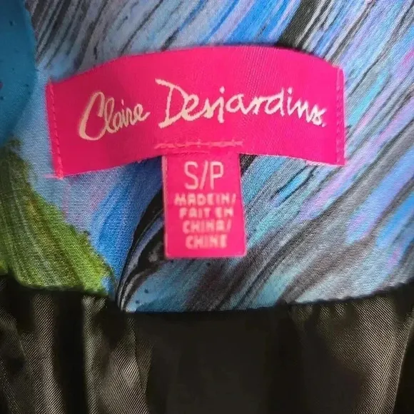Claire Desjardins Designer Blazer Jacket Abstract Colorful Art to Wear Design SP