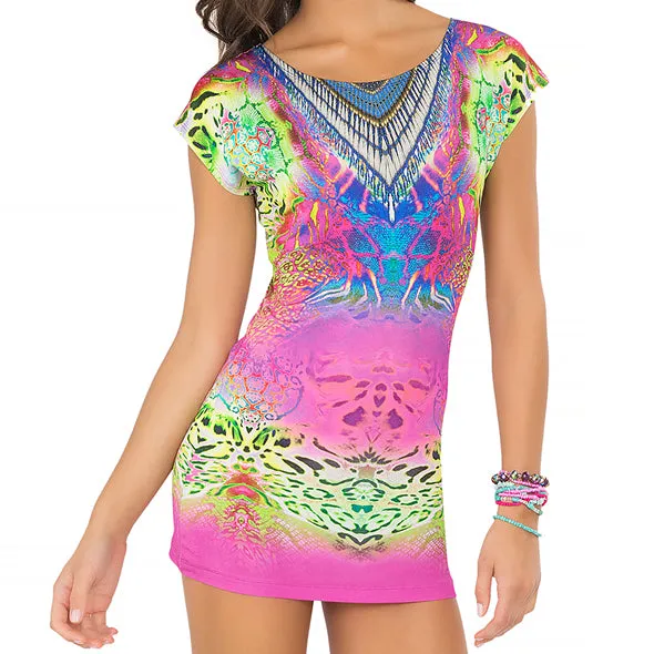 CLANDESTINA - Short Sleeve Bodycon Dress