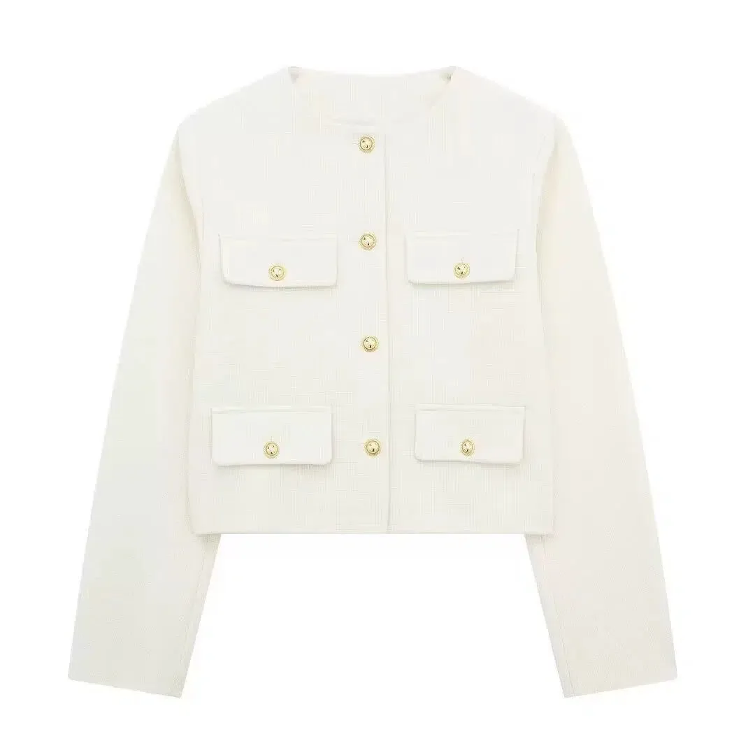 Classic Pockets Buttoned Jacket