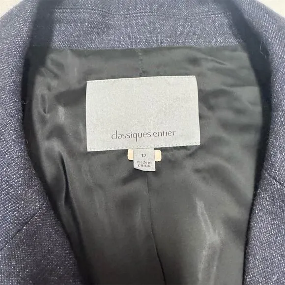Classiques Entier Women's Navy Blue Skirt Suit Size 12 2-Piece
