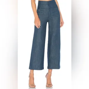 Clayton Reese High Waist  Wide Leg Pants in Marina Denim Size Medium