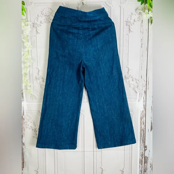 Clayton Reese High Waist  Wide Leg Pants in Marina Denim Size Medium