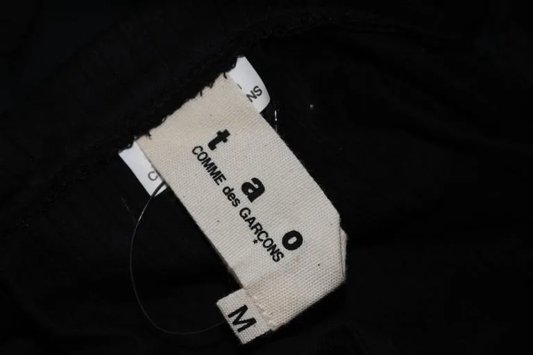 COMME DES GARÇONS Black Drape Pleated Blouse with Tie Size M