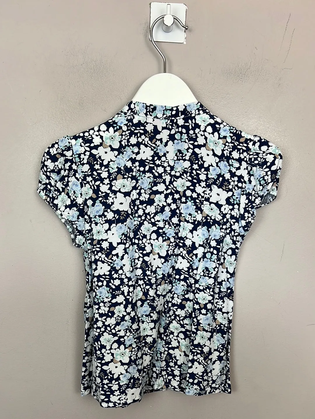 Confiture Navy Pleated front Blouse 4-5y