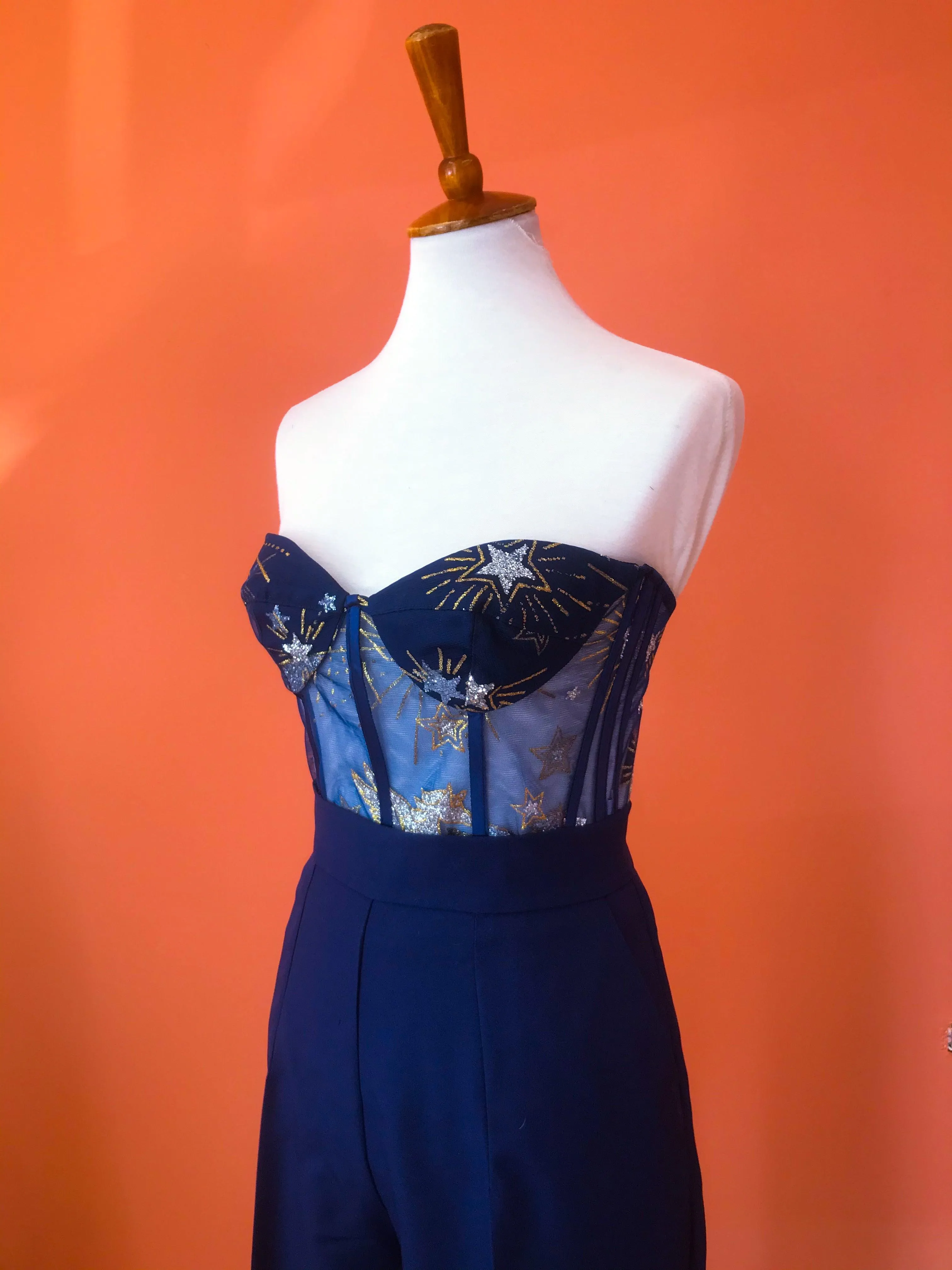 Constellations Bustier Set and Wide Leg Pants