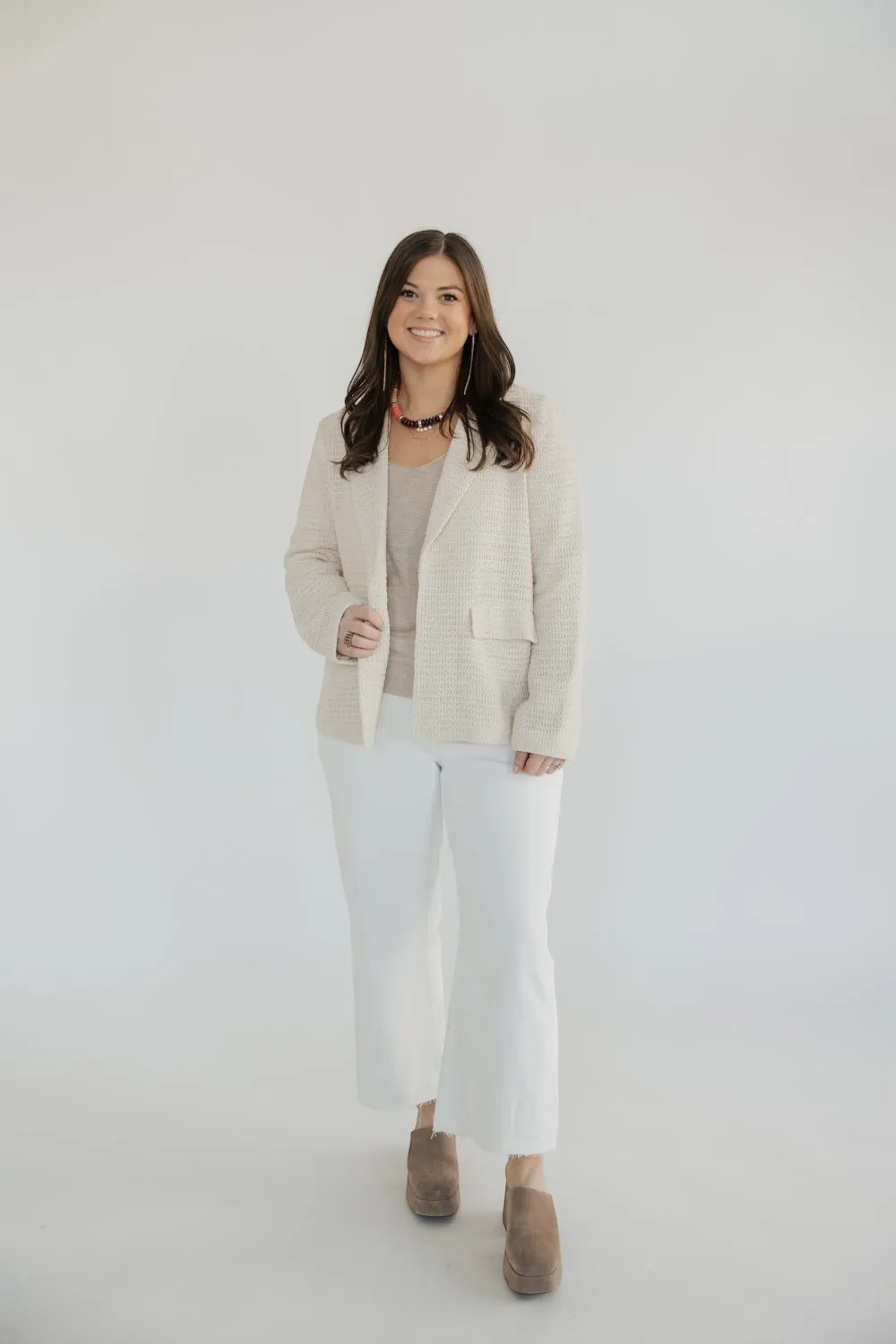 Corie Cream Crochet Blazer (XS-3XL)