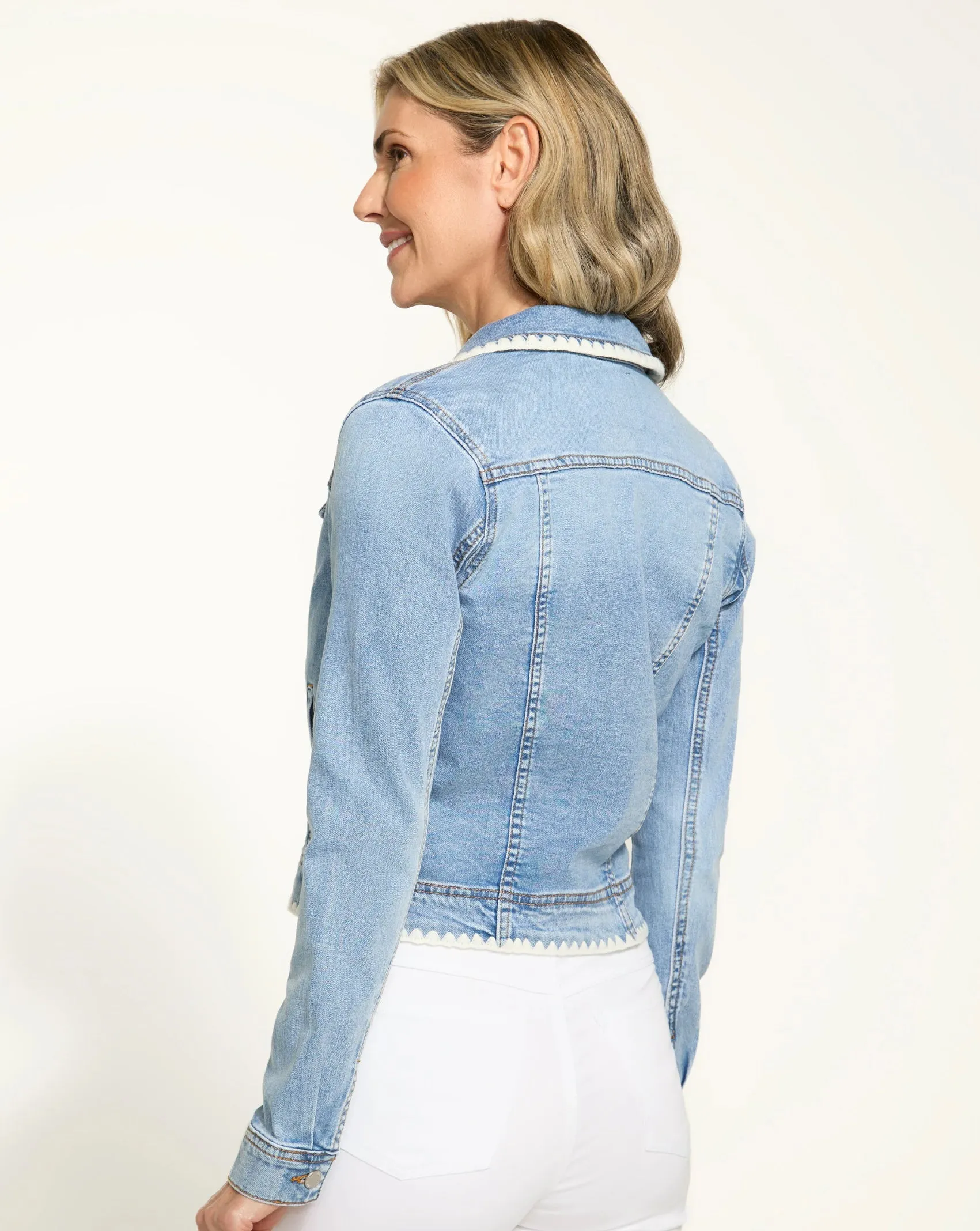Crochet Stitch Denim Jacket