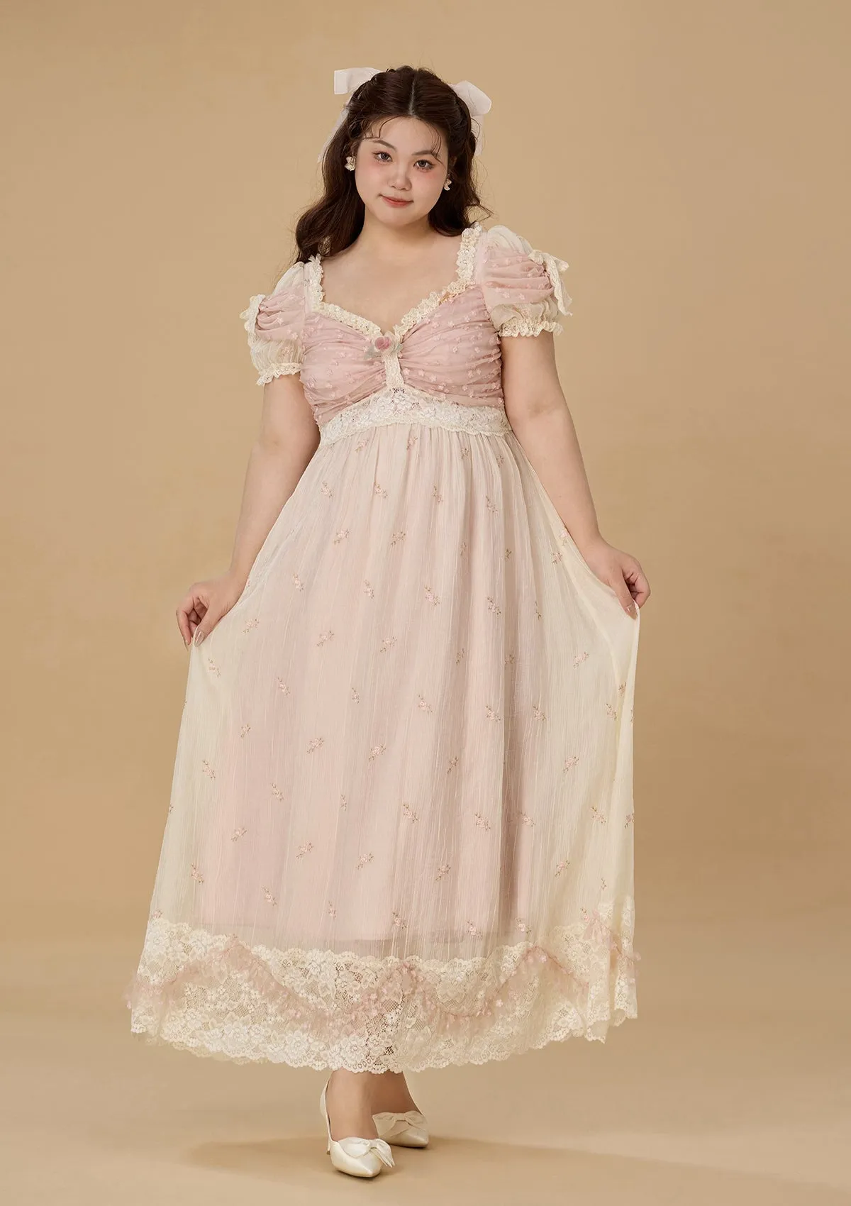 Curve & Plus Flower & Alice Regency Dress