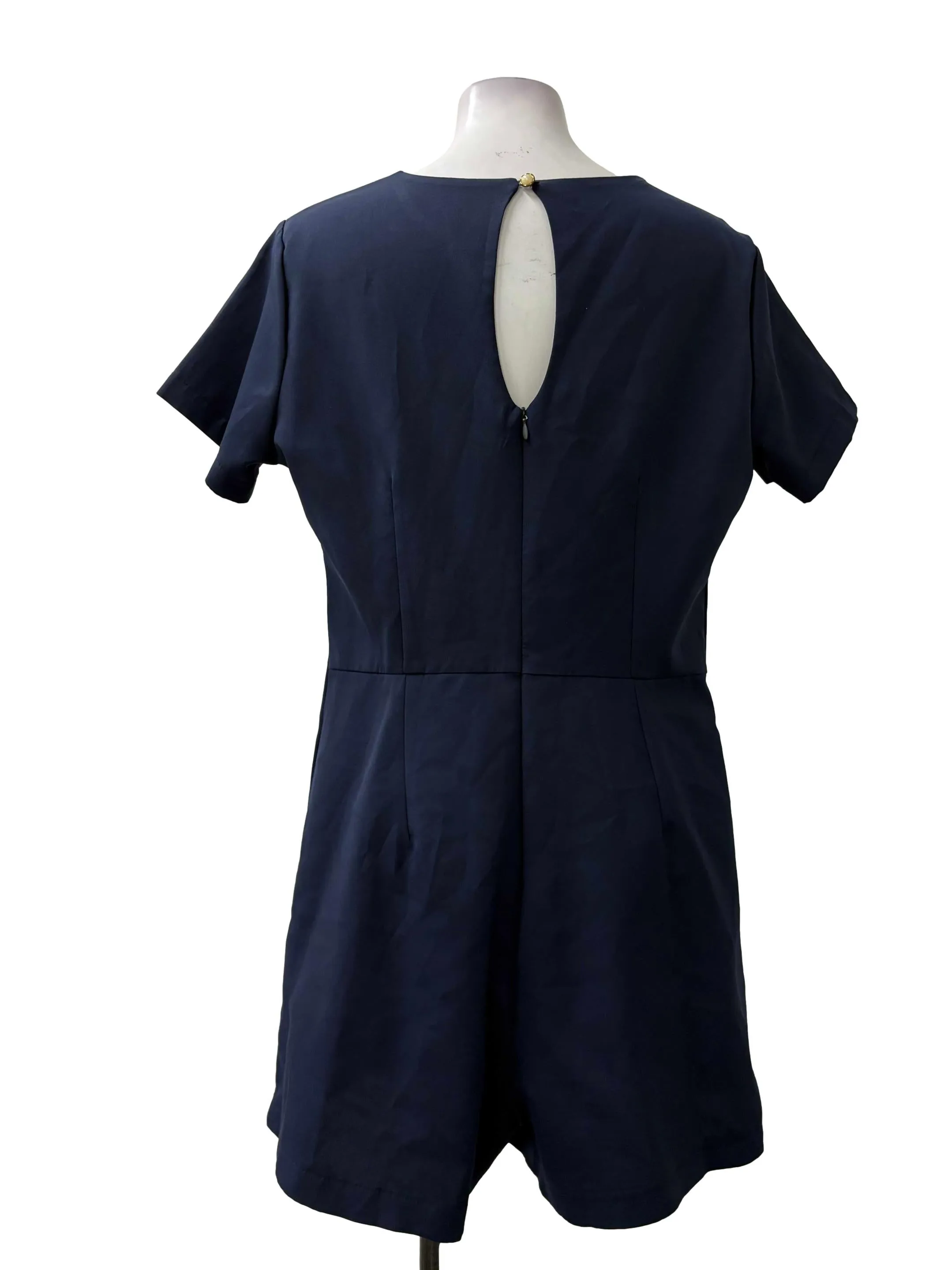 Dark Blue Round Neck Dress
