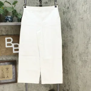 DG2 by Diane Gilman Women's Stretch Twill Wide Leg Chino Pants Ivory 8