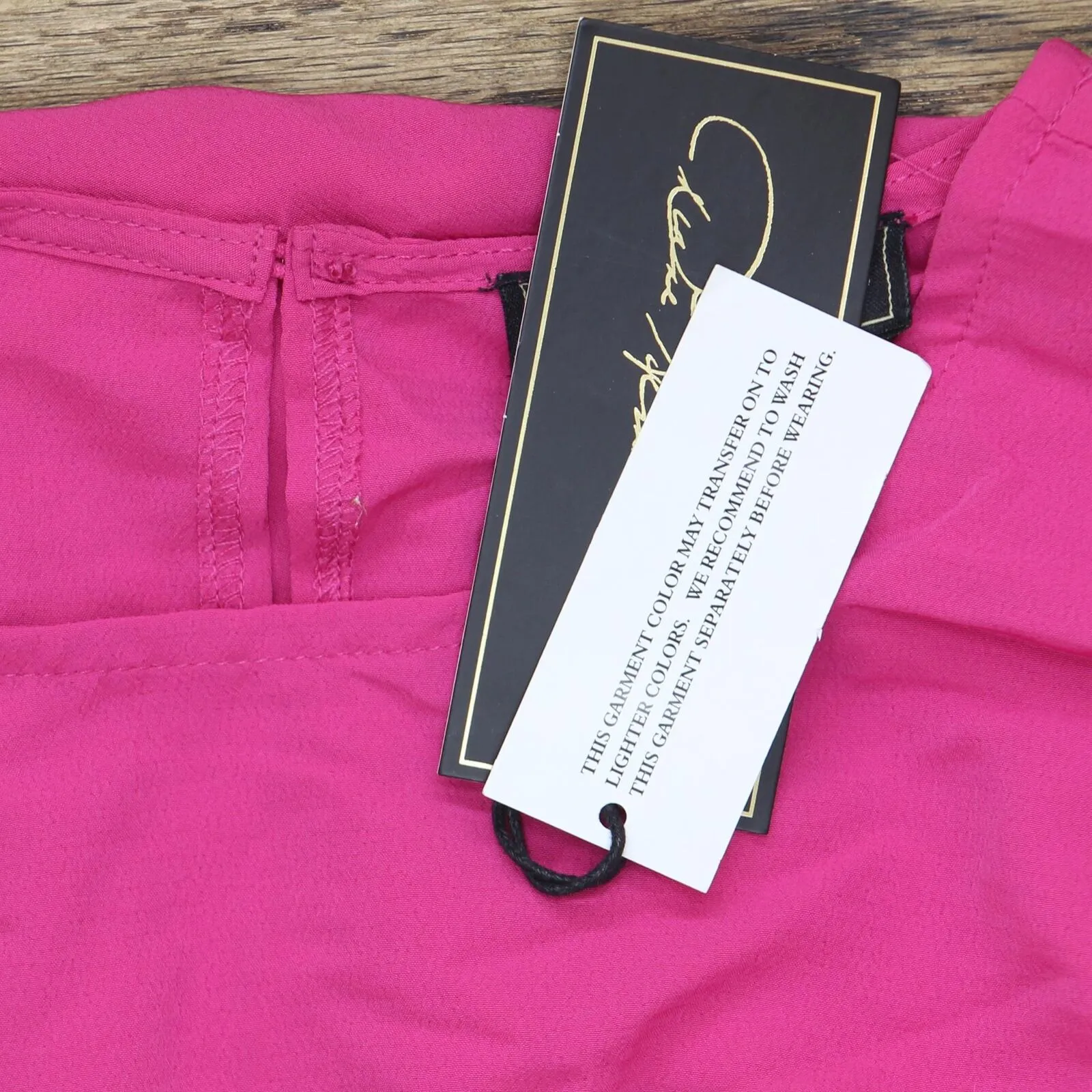 DG2 Womens Pleated Poncho Blouse Shirt Top 697478 Magenta Pink L