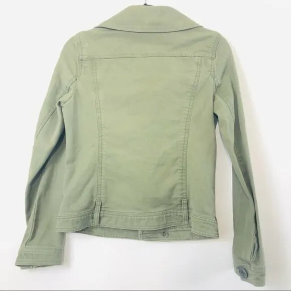 Diesel Army Green Moto Jacket- Size XS