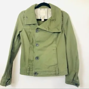 Diesel Army Green Moto Jacket- Size XS