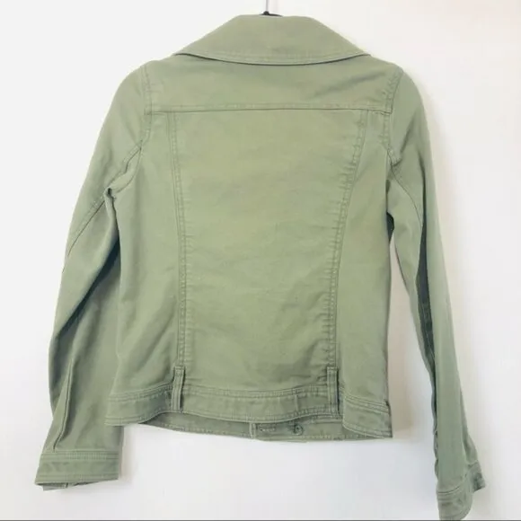 Diesel Army Green Moto Jacket- Size XS