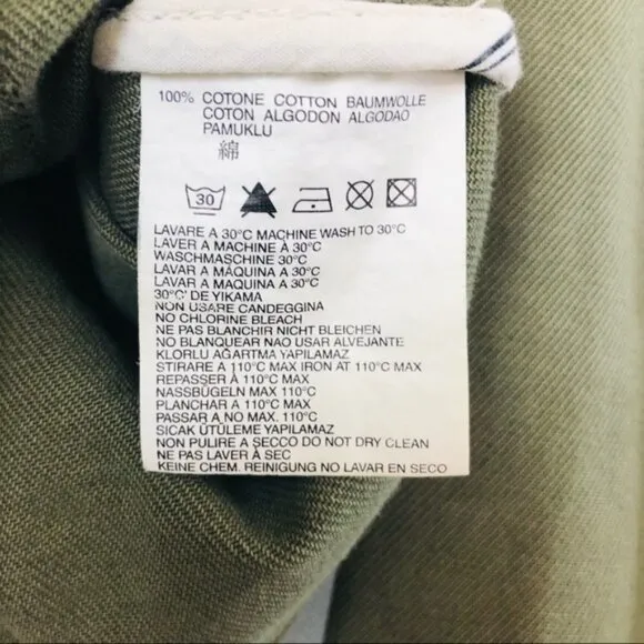 Diesel Army Green Moto Jacket- Size XS