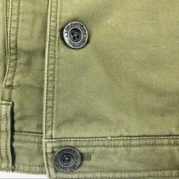Diesel Army Green Moto Jacket- Size XS