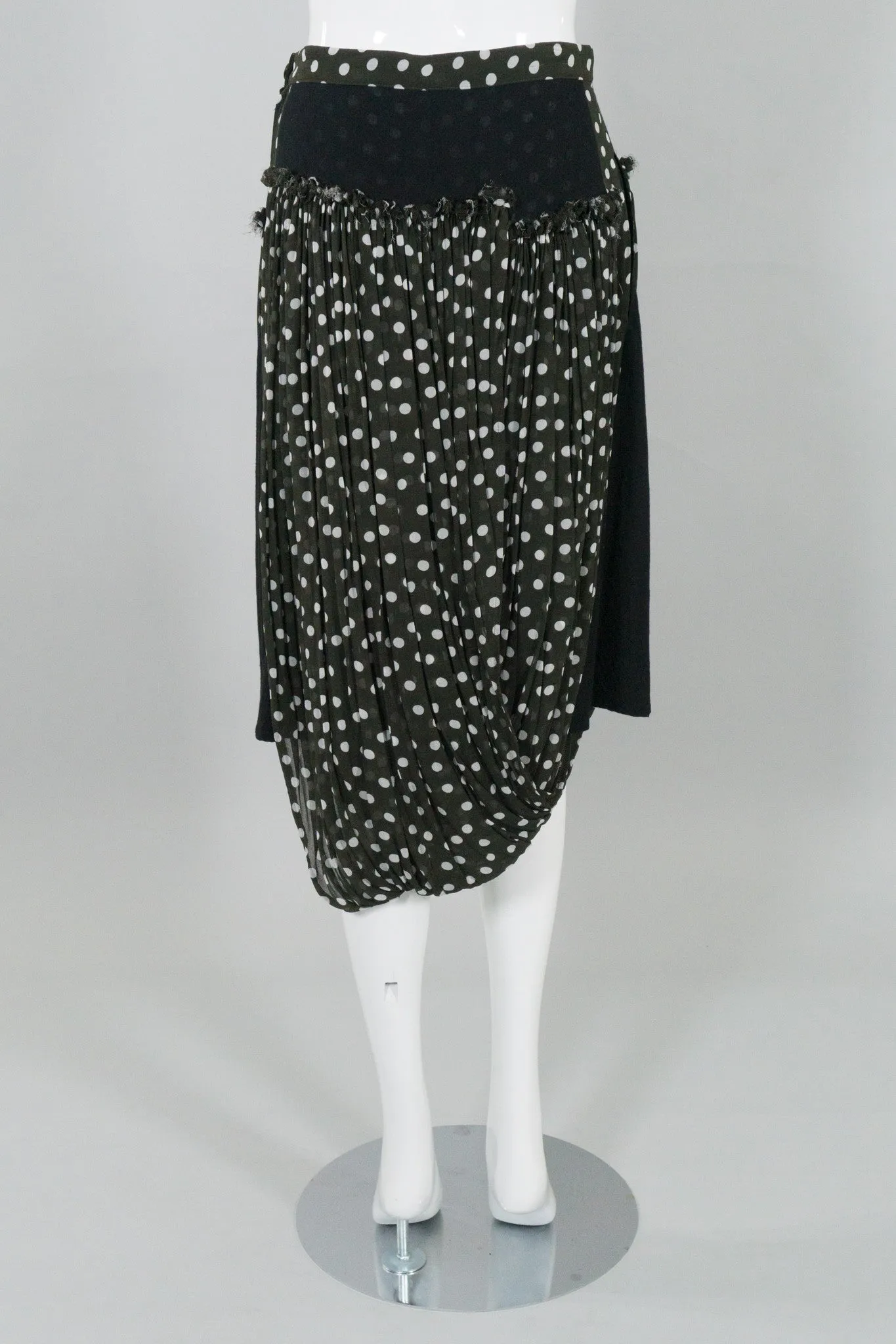 Dot Layered Drape Skirt