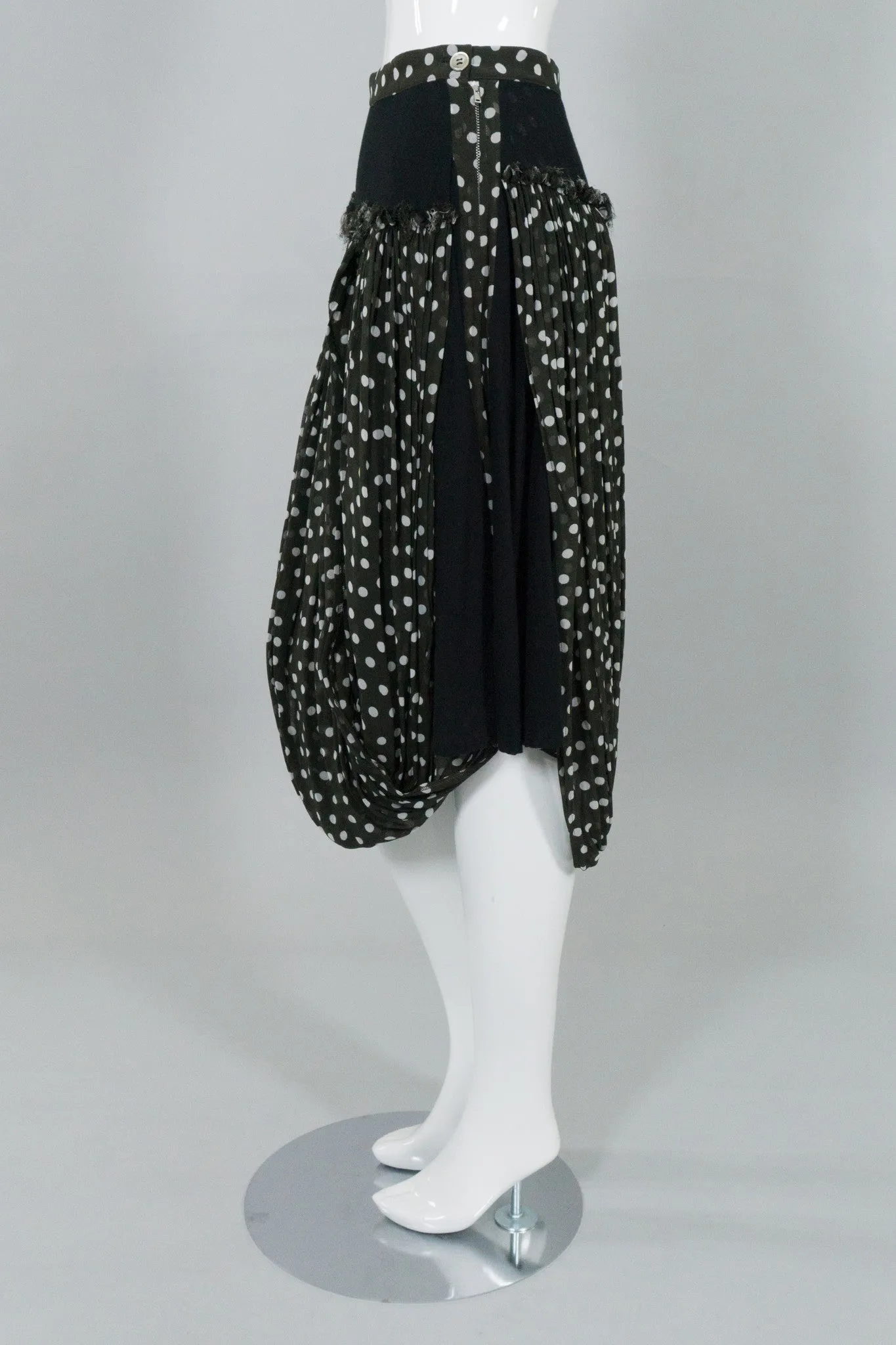 Dot Layered Drape Skirt