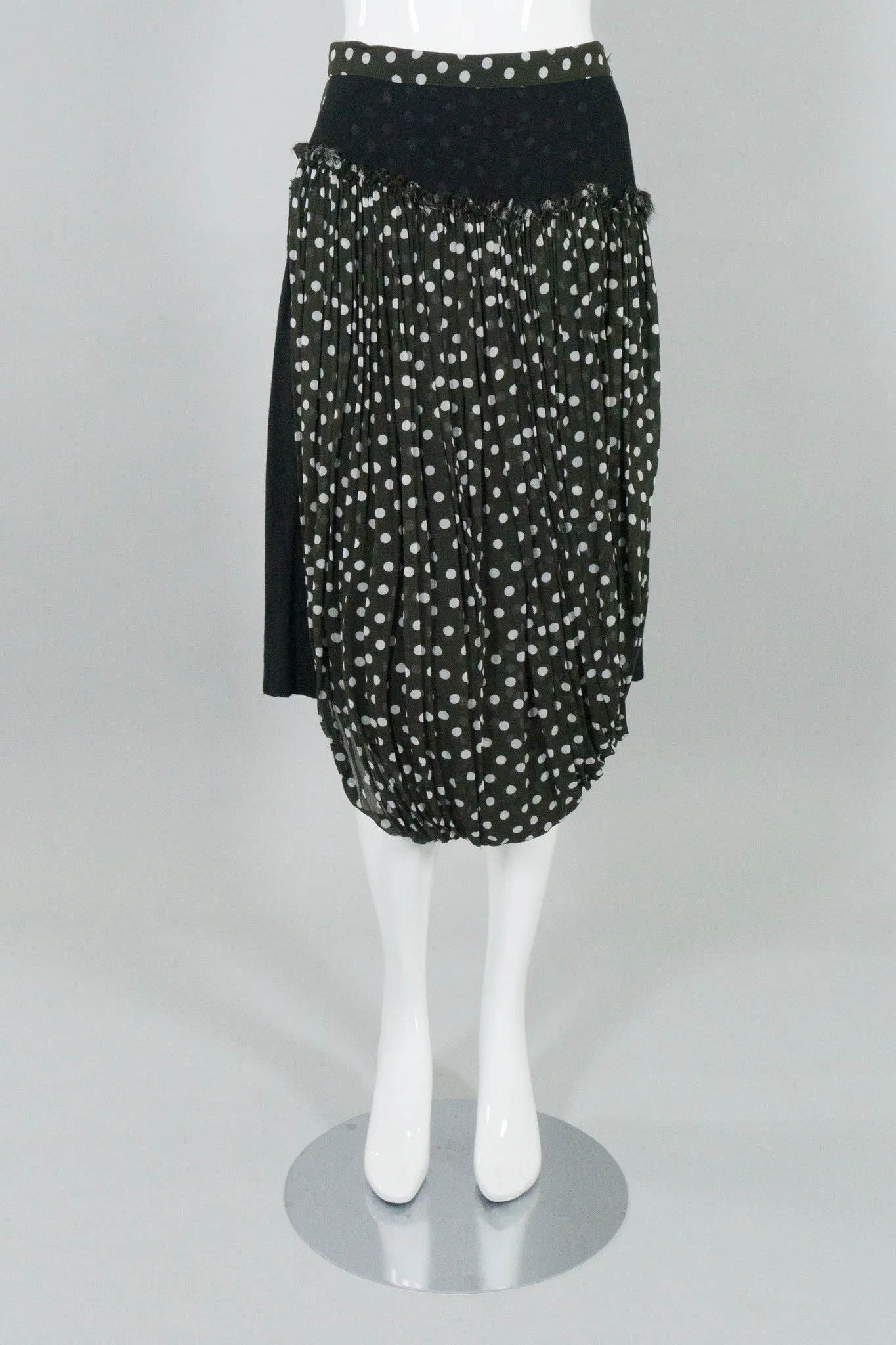 Dot Layered Drape Skirt