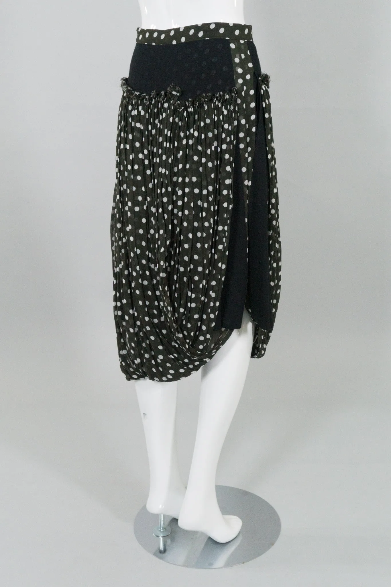 Dot Layered Drape Skirt