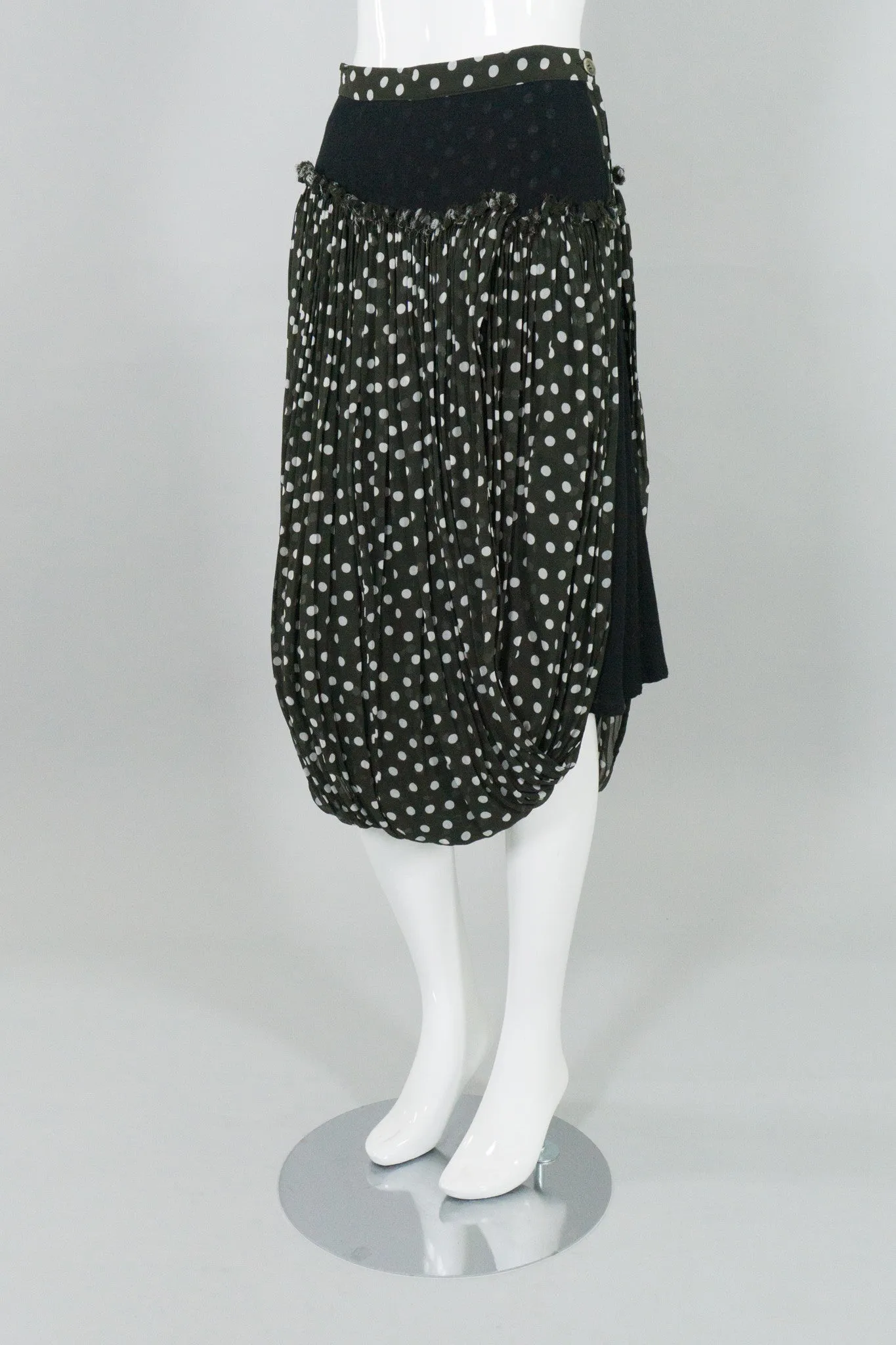 Dot Layered Drape Skirt