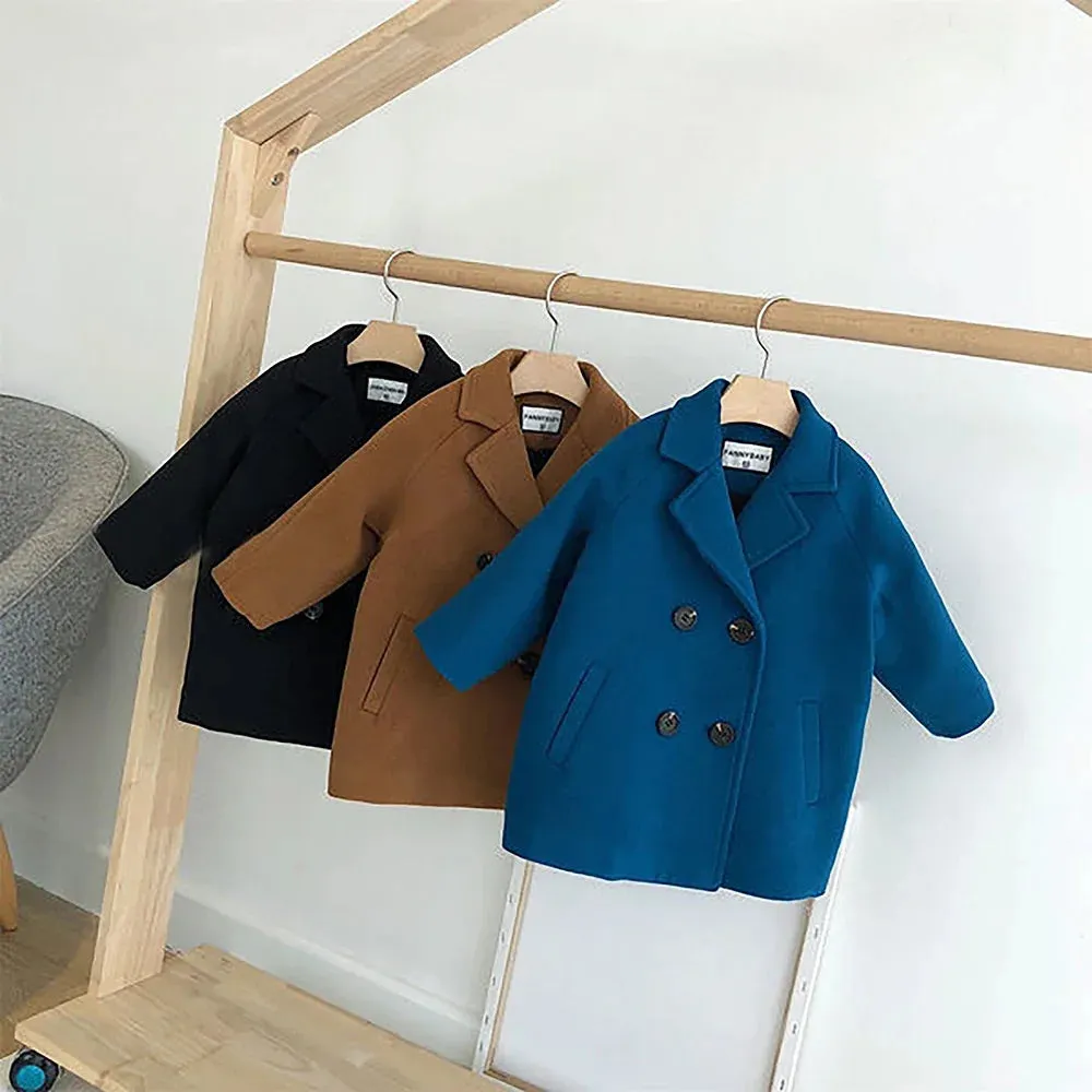 Double Breasted Wool Winter Coat