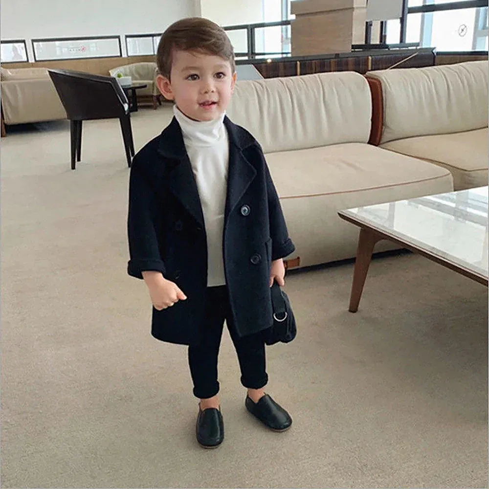 Double Breasted Wool Winter Coat