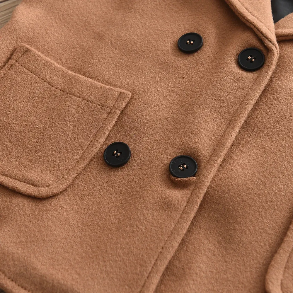 Double Breasted Wool Winter Coat
