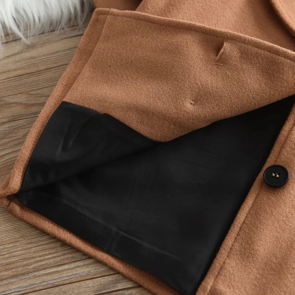 Double Breasted Wool Winter Coat