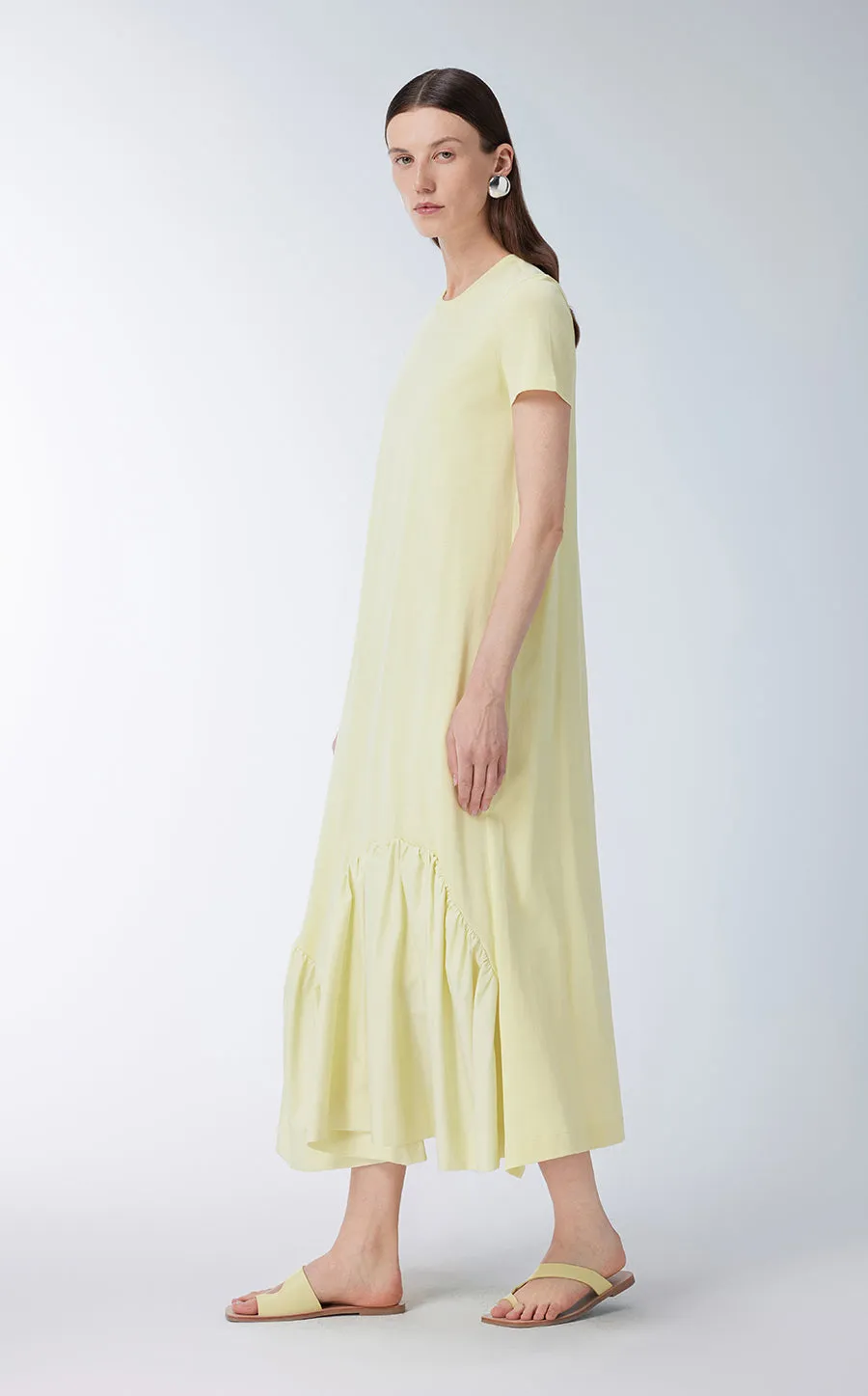 Dress / JNBY  Short-sleeve Spliced Cotton Dress