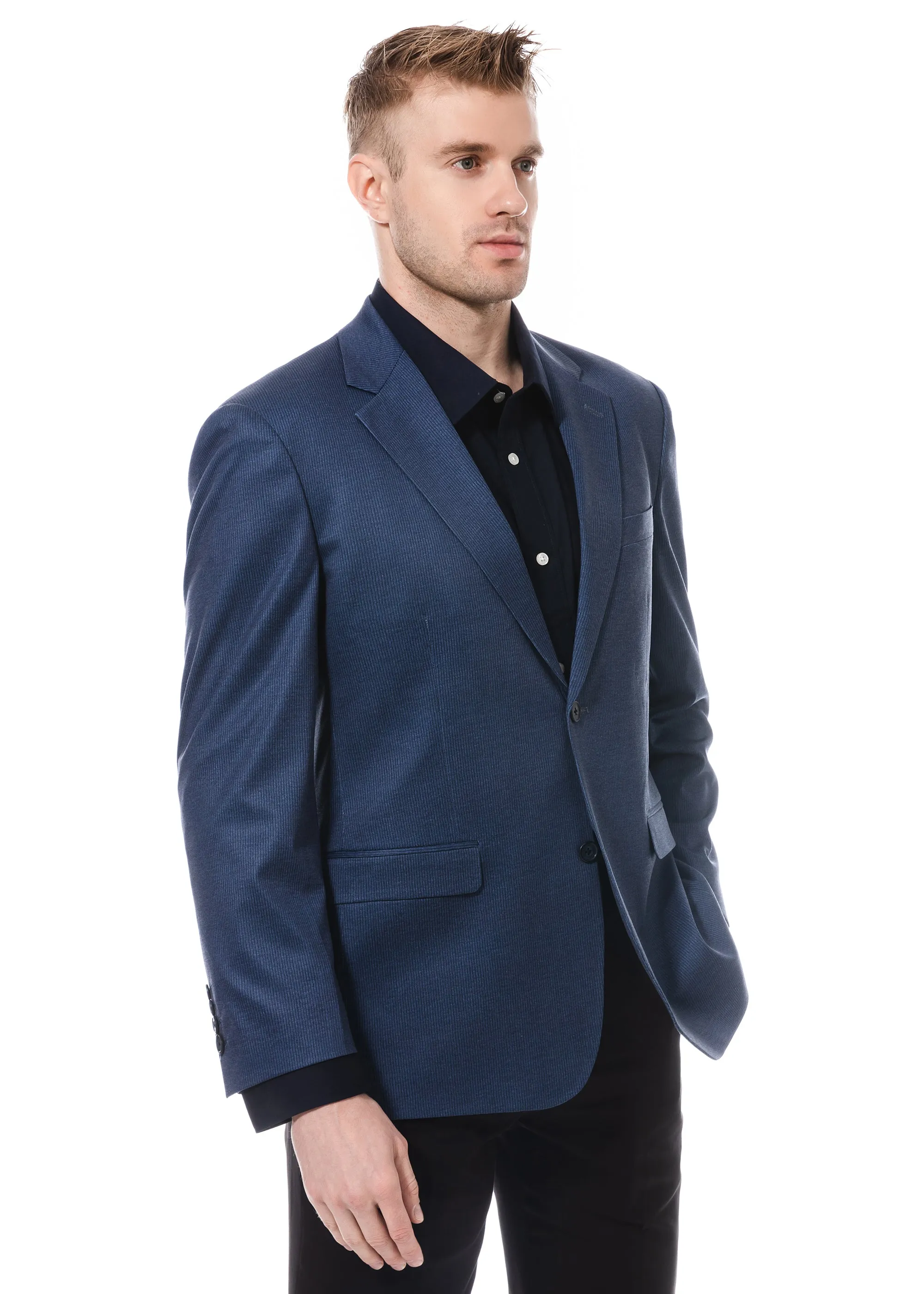Duchamp Blue Stretch Blazer