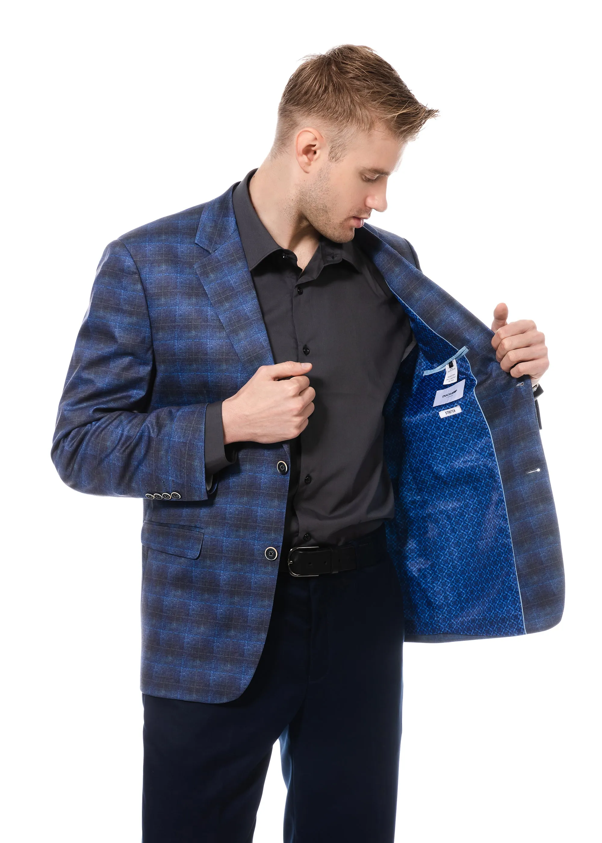 Duchamp Ombre Windowpane Blazer