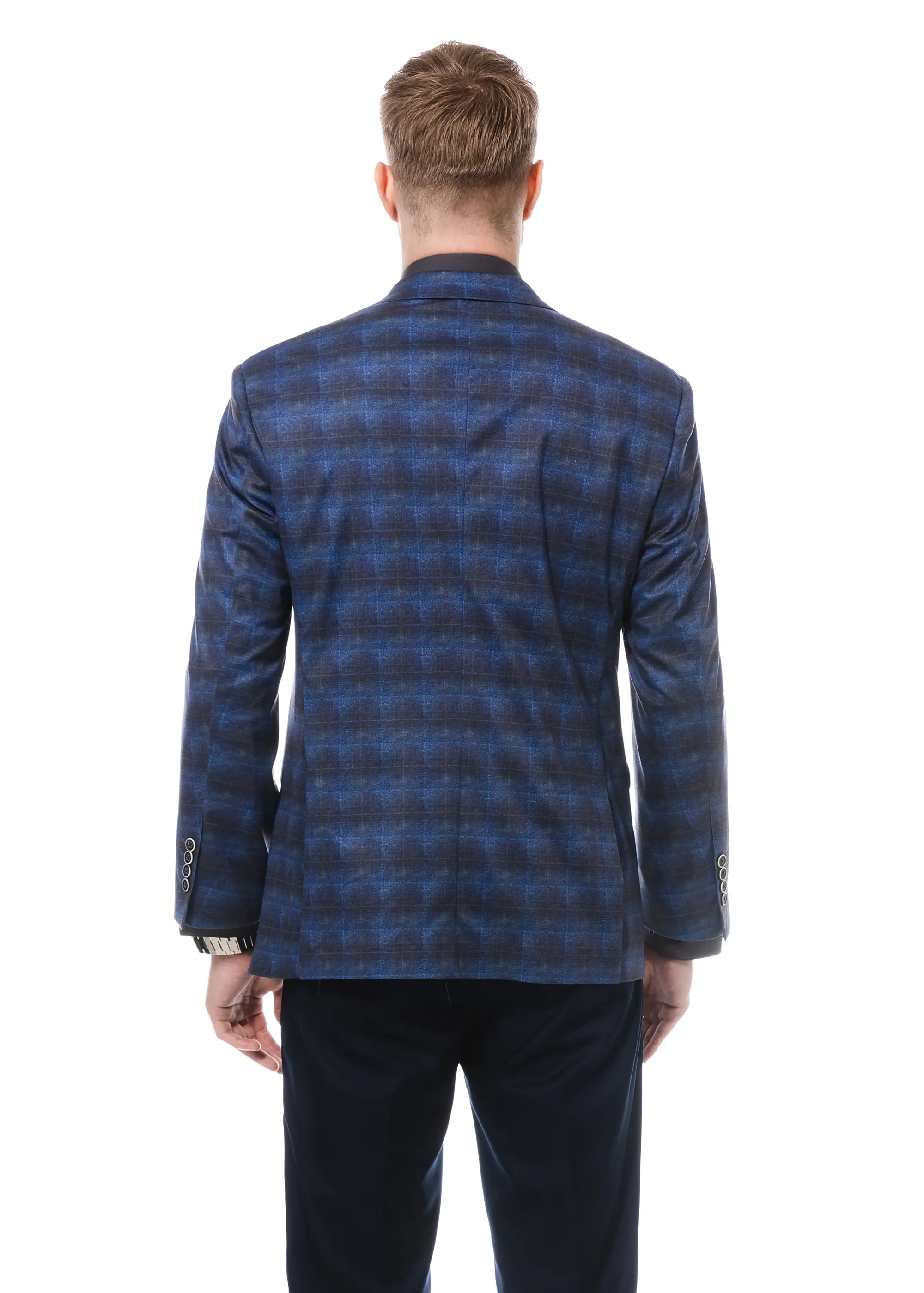 Duchamp Ombre Windowpane Blazer