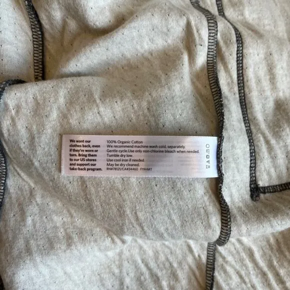 Eileen Fisher Jacket Blazer Size M Grey Organic Cotton Sweatshirt Seams Stretch