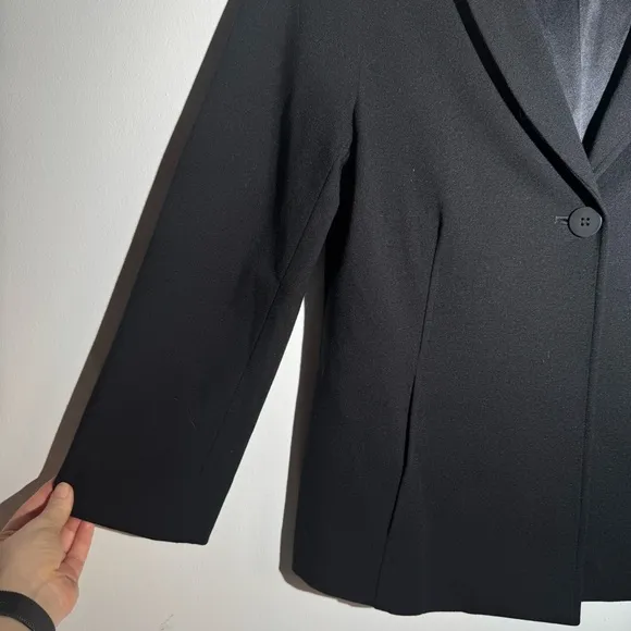 Eileen Fisher Single Button Blazer In Black M