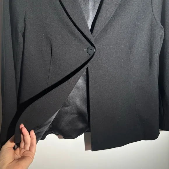Eileen Fisher Single Button Blazer In Black M