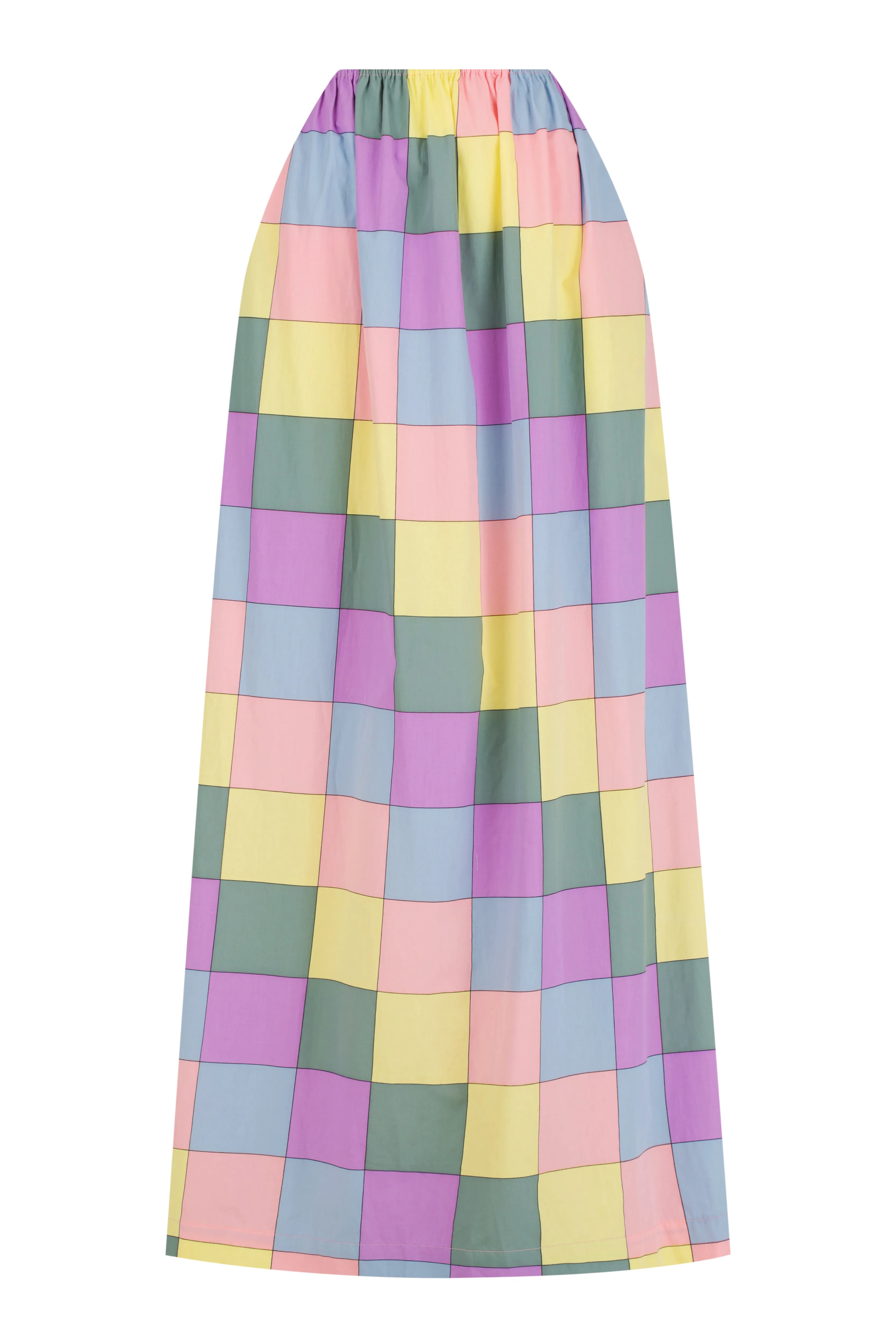 Elasticised High Waist Maxi Skirt