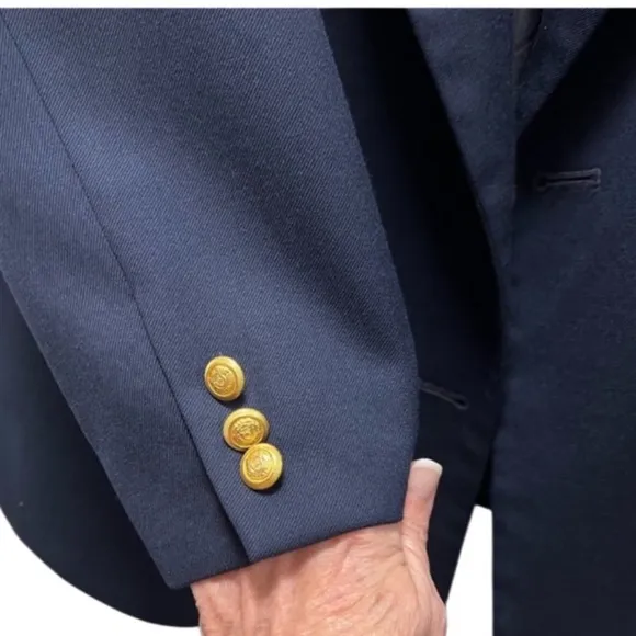 Elegant Pendleton Navy Blue Double Breasted Suit Jacket Dinner Jacket or Blazer