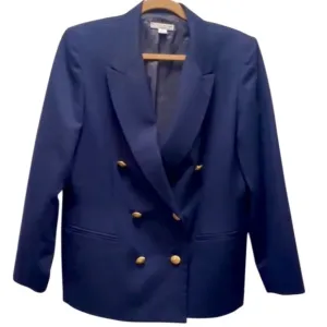 Elegant Pendleton Navy Blue Double Breasted Suit Jacket Dinner Jacket or Blazer