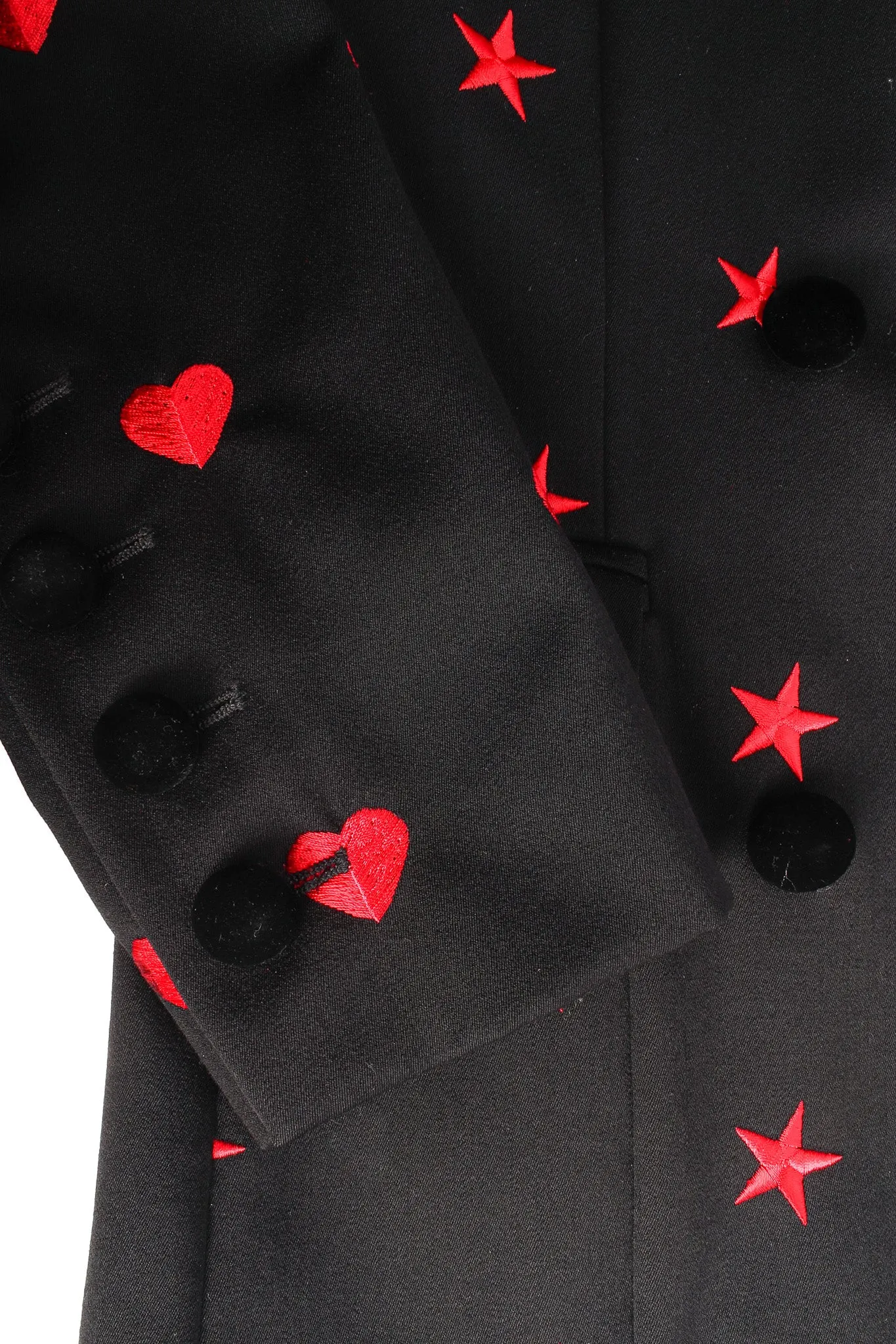 Embroidered Stars Hearts Bows Blazer
