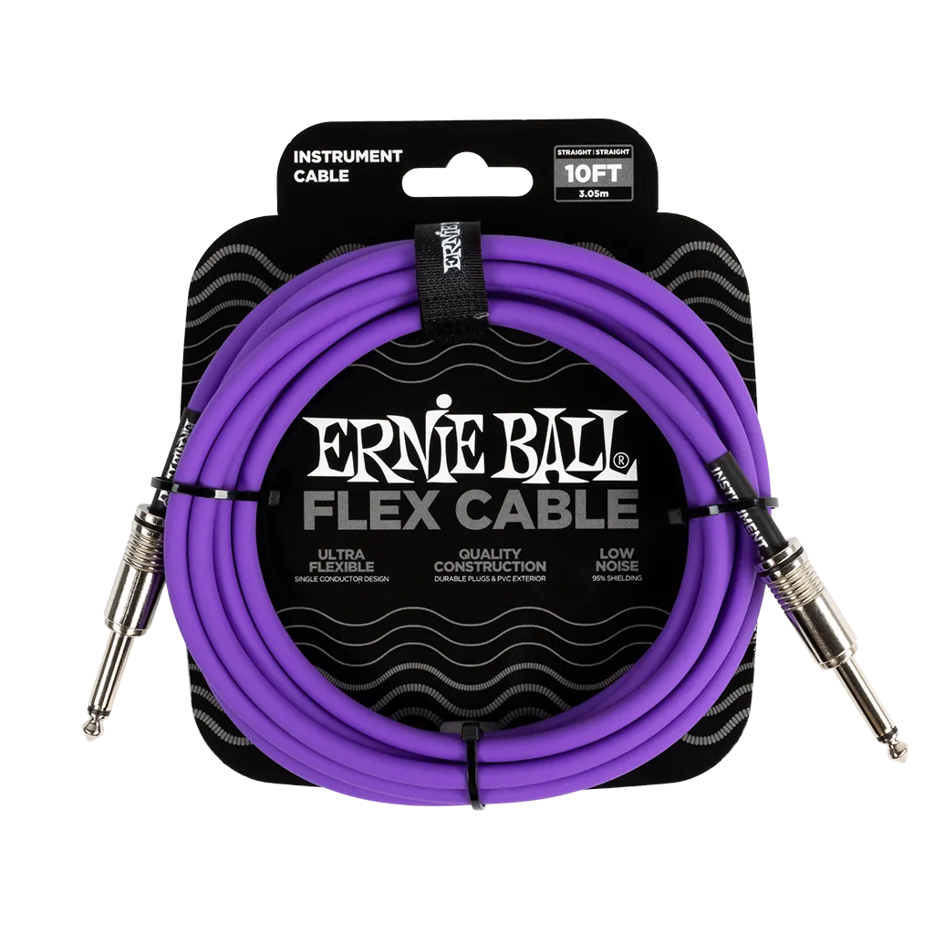 Ernie Ball Flex Instrument Cable 10ft, Purple