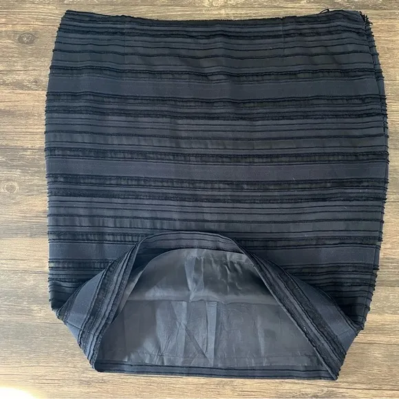 Escada Knee Length Navy Blue Straight Fully Lined Pencil Vintage Skirt Size XXL