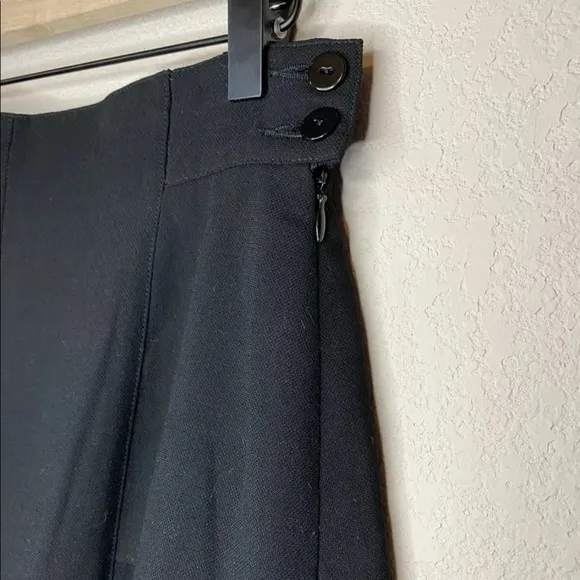 Escada Ruffle High Waisted Wool Skirt