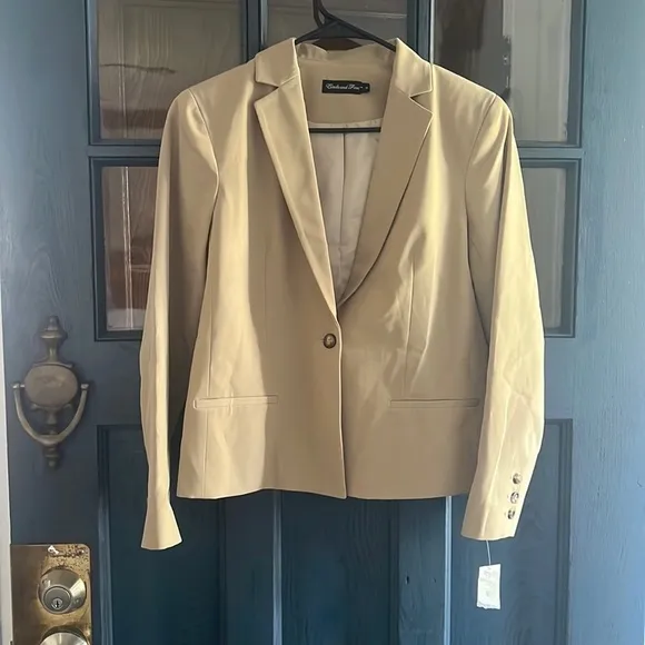 Estelle And Finn Women’s Professional Tan Blazer Business Casual Jacket Size 4