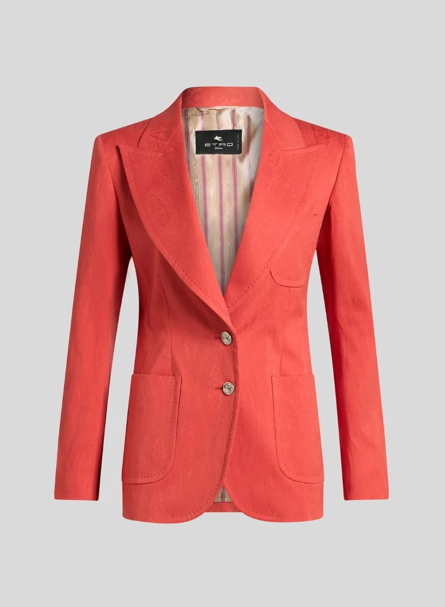 ETRO | Single Breasted Jacquard Jacket with Medallion Motif